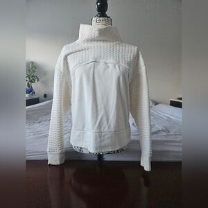Women's Layer8 White Quilted Sweater